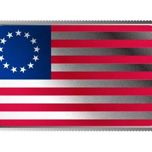 Betsy Ross Flag 1 oz Silver Bar - Full Color .999 Silver Bullion Bar in Capsule